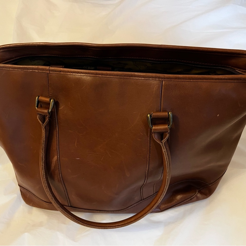 L.L. Bean Brown Leather Travel Bag